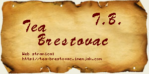 Tea Brestovac vizit kartica